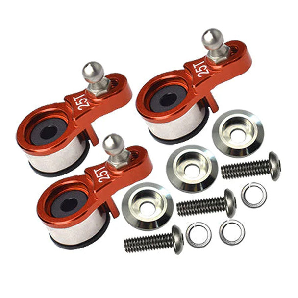 GPM Aluminum Servo Horn Orange w/ Built-In Spring (3 Set) for TRX4