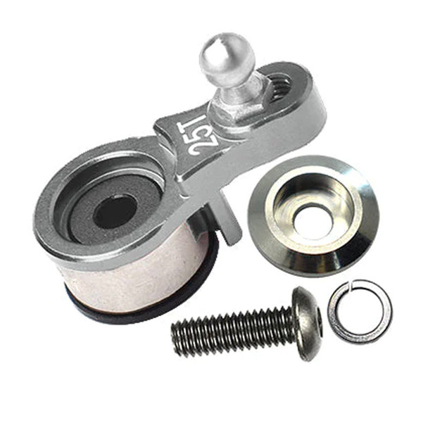 GPM Aluminum 6061-T6 Servo Horn Silver w/ Built-In Spring for Traxxas 1:18 TRX4M