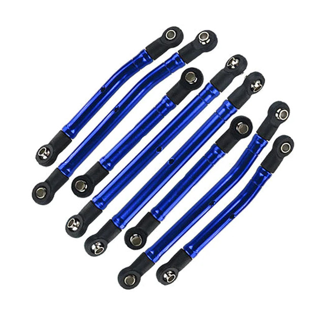 GPM Aluminum High Clearance Adjustable Links Set Blue for Traxxas 1:18 TRX4M