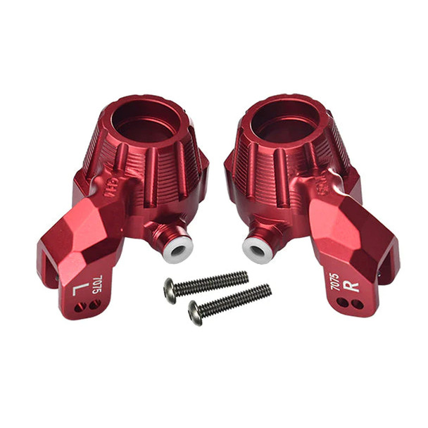 GPM Aluminum 7075-T6 Front Knuckle Arms Steering Blocks Red for Traxxas MAXX