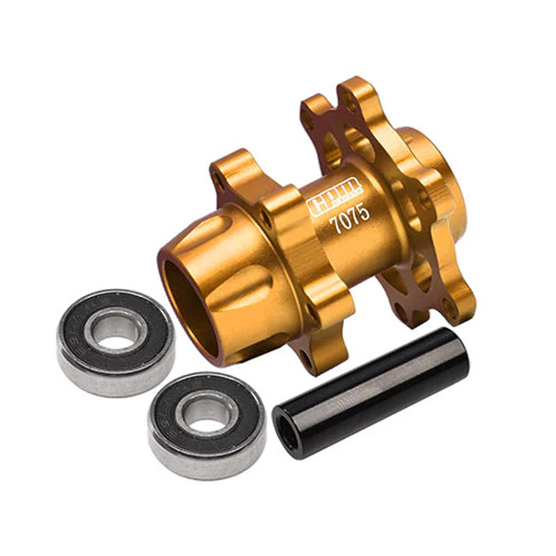 GPM Racing Aluminum 7075-T6 Front Wheel Hub Hex Gold for Losi 1/4 Promoto-MX