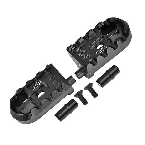 GPM Aluminum 7075-T6 Motorcycle Foot Pegs Set Black for Losi 1/4 Promoto-MX