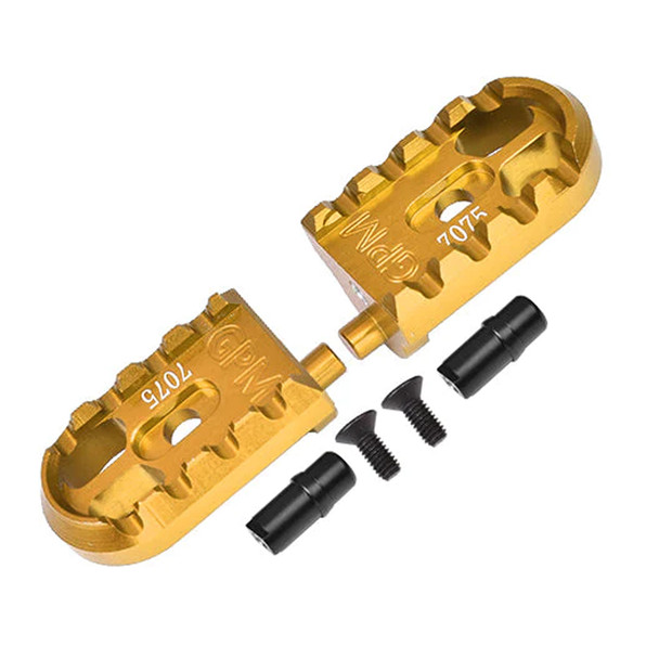 GPM Aluminum 7075-T6 Motorcycle Foot Pegs Set Gold for Losi 1/4 Promoto-MX