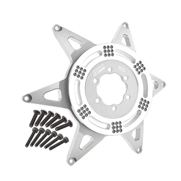GPM Aluminum 7075 Rear Wheel Pattern Buckle Silver for Losi 1/4 Promoto-MX