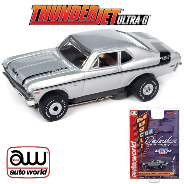 Auto World Thunderjet Yenko 1970 Chevrolet Nova Silver HO Slot Car