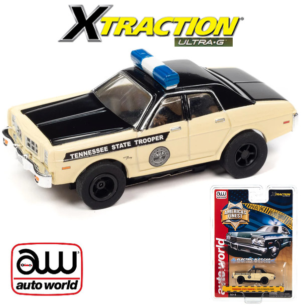 Auto World Xtraction 1978 Plymouth Fury Tennessee State Trooper HO Slot Car