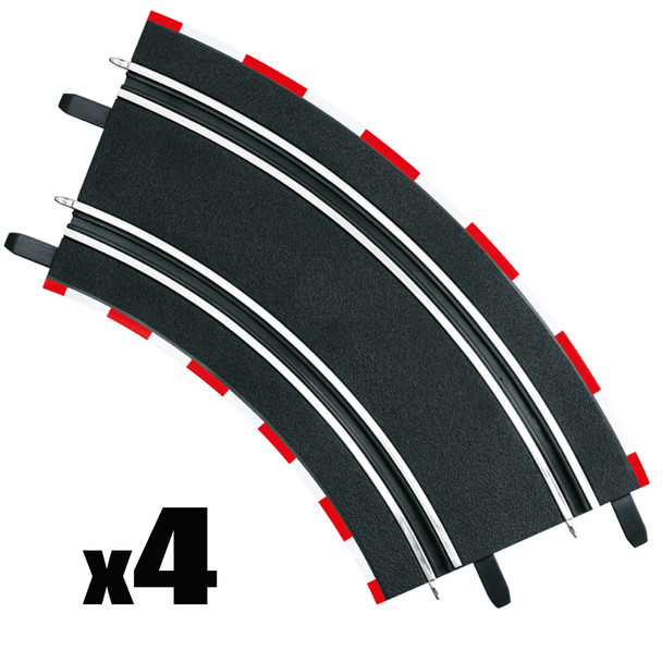 Carrera 61617 2/45 Curve (4 pieces), Only with GO!!! and Digital 1/43