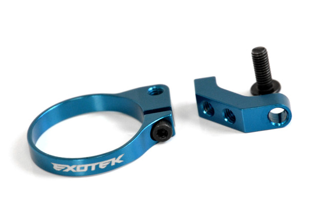 Exotek 2160BLU Aluminum 20mm Mini Fan Mount Clamp Blue for 20mm Dia. Motors