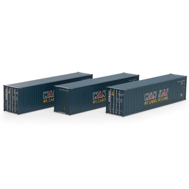 Athearn ATH29171 40' Corrugated Container (3) Wan Hai RTR HO Scale