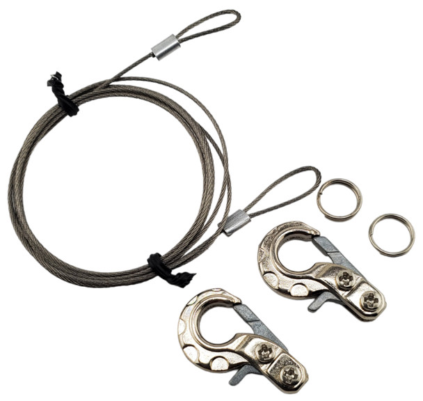 NHX RC Alum Premium Winch Hook w/ Steel Winch Cable for 1/10 Crawler -Titanium