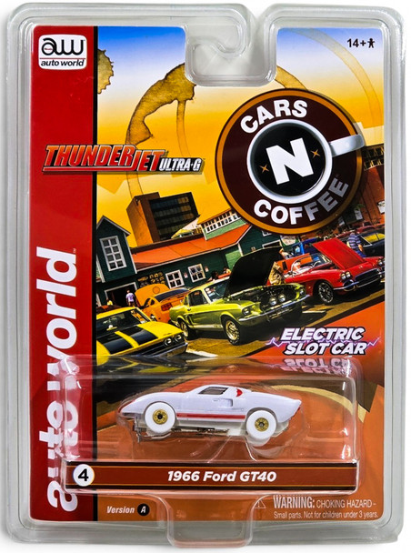 Auto World Thunderjet Cars N Coffee 1966 Ford GT40 iWheels HO Scale Slot Car