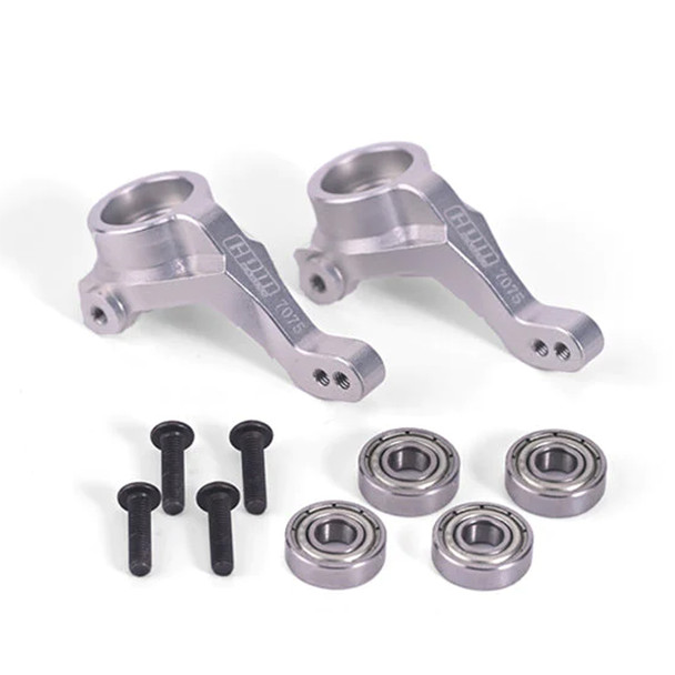 GPM Racing Aluminum 7075 Front Knuckle Arms Silver for Tamiya 1:10 BBX BB-01