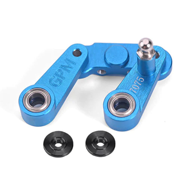 GPM Racing Aluminum 7075 Steering Assembly Sky Blue for Tamiya 1:10 BBX BB-01