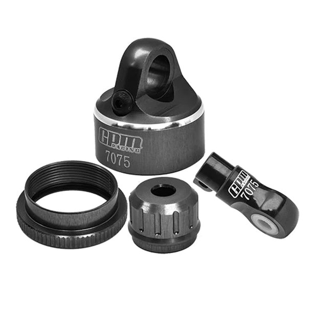 GPM Aluminum 7075 Shock Cap & Shock End Set Black for Losi 1/4 Promoto-MX