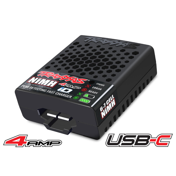 Traxxas 2982 4-Amp USB-C NiMH Fast Charger w/ Traxxas iD Technology