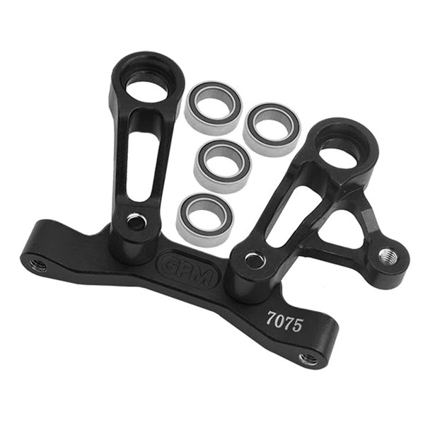 GPM Aluminum 7075 Steering Arms & Steering Bridge Black for Tamiya 1/10 XV-02 PRO