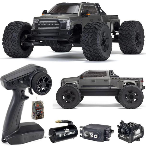 ARRMA ARA7612T1 1/7 BIG ROCK 6S 4X4 BLX Monster Truck RTR Gunmetal