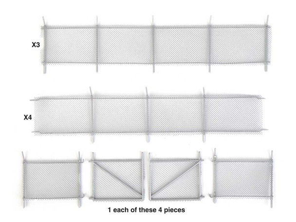 Walthers 949-4204 Built-Up Chain Link Fence Kit HO Scale