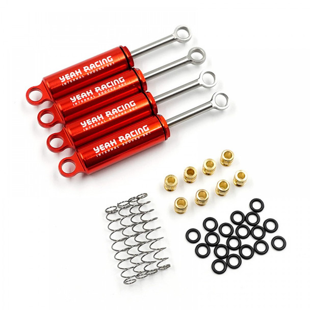 Yeah Racing TR4M-029RD Aluminum 58mm Internal Shocks Set Red fits TRX-4M