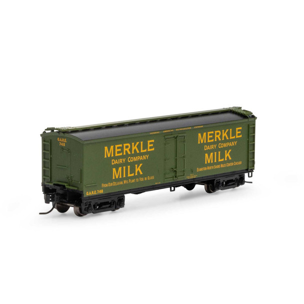 Athearn ATH24036 40' Wood Milk Car - Merkle #748 Freight Cars N Scale