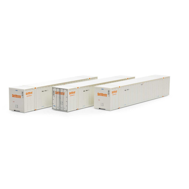 Athearn ATH40131 53' Stoughton Containers RTR - Optimodal # 2 (3-Pack) HO Scale
