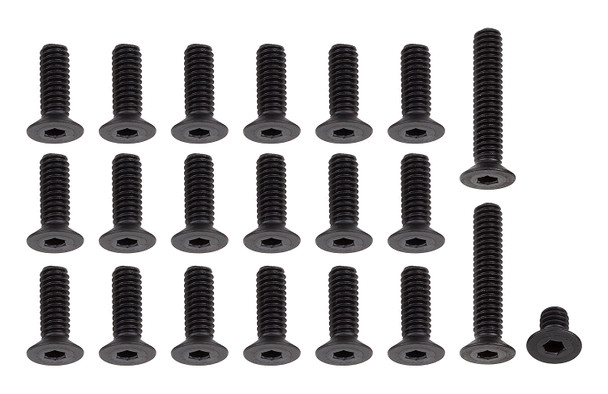 Associated 6316 RC10CC 8-32 Screw Set, Black