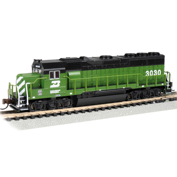 Bachmann 66360 Burlington Northern #3030 EMD GP40 DCC Sound Diesel Locomotive N Scale