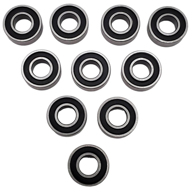 NHX RC Ceramic Ball Bearings 5x11x4mm, 10 pcs, Rubber Sealed, PTFE Coated