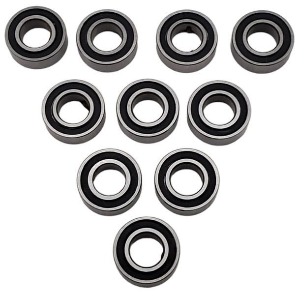 NHX RC PTFE Ball Bearings 3/16x3/8x1/8 in, 10 pcs, Rubber Sealed