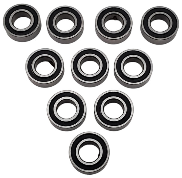 NHX RC PTFE Ball Bearings 3/16x3/8x1/8 in, 10 pcs, Rubber Sealed