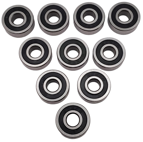 NHX RC Steel Ball Bearings 5x14x5mm, 10 pcs, Rubber Sealed, PTFE Coated