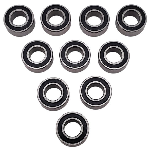 NHX RC Steel Ball Bearings 5x10x4mm, 10 pcs, Rubber Sealed, PTFE Coated