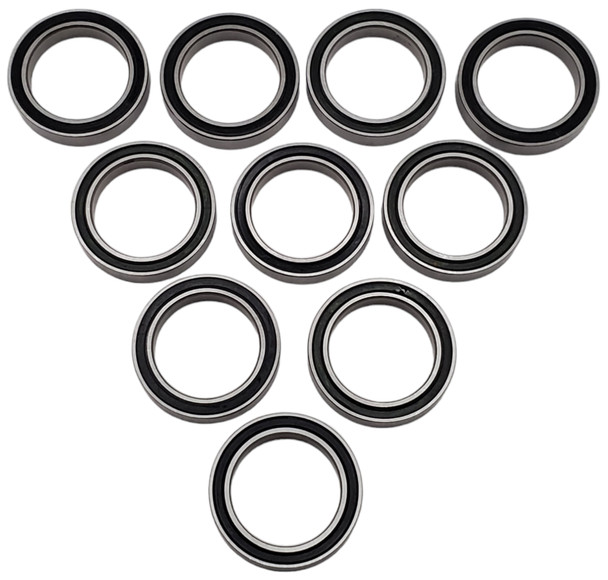 NHX RC Steel Ball Bearings 15x21x4mm, 10 pcs, Rubber Sealed, PTFE Coated