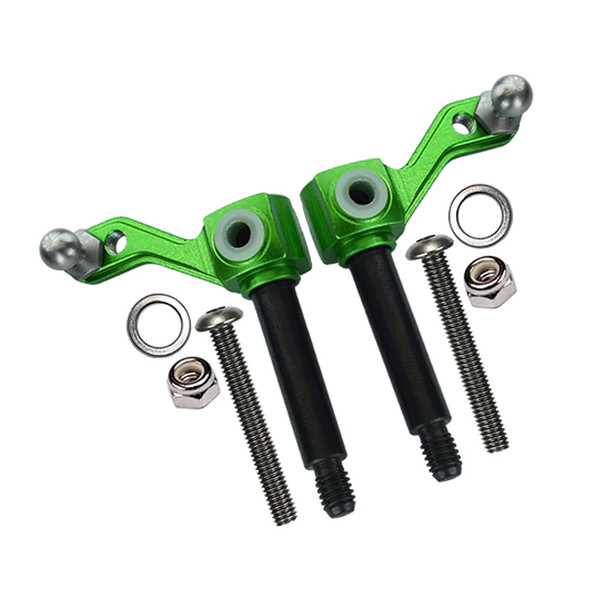 GPM Racing Aluminum Front Knuckle Arm Green for Tamiya Lunch Box