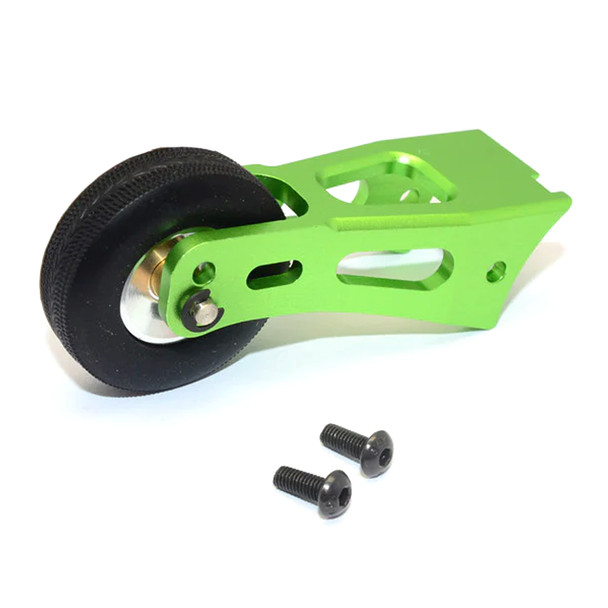 GPM Racing Aluminum Rear Wheelie Bar Green for Tamiya Lunch Box