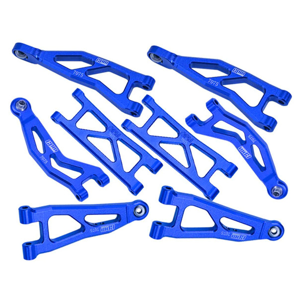 GPM Aluminum 7075 Front & Rear Suspension Arms Blue for Arrma 1/18 Granite Grom