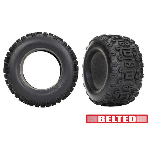 Traxxas 9571 Belted Sledgehammer Tires w/ Foam Inserts (2) for Sledge