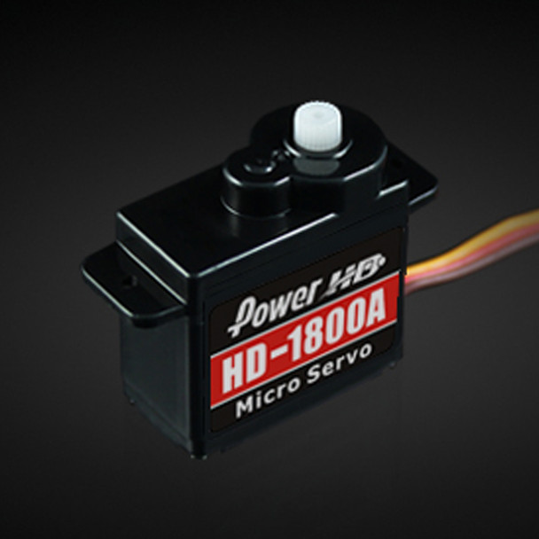 POWER HD-1800A 18.0 oz / 0.08 sec (4.8 & 6.0V) Plastic Gear Micro Servo