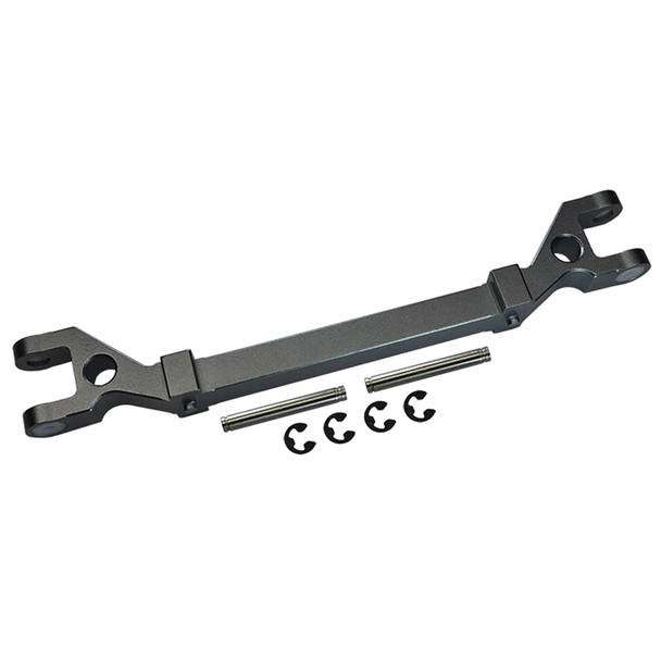 GPM Alum Front Axle Gray w/Pins/E-Clips/Collars for Tamiya Truck Scania R620 Highline