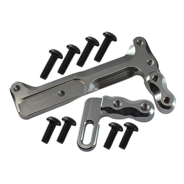 GPM Aluminum Adjustable Servo Mount Silver for All 1/14 Tamiya Trucks Series