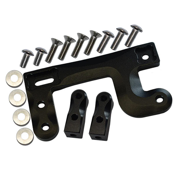 GPM Racing Aluminum Servo Mount Black for 1/14 Tamiya Truck