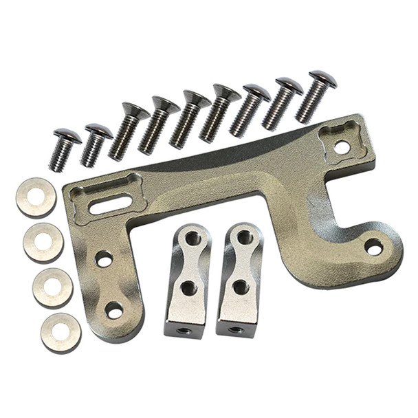 GPM Racing Aluminum Servo Mount Silver for 1/14 Tamiya Truck