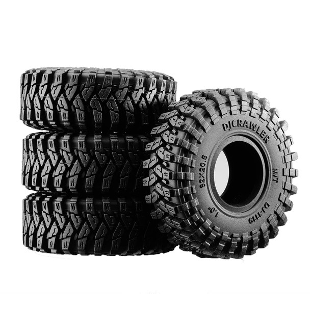 GPM 1.0 Inch Adhesive Rubber Tires 62x20.5mm w/Foam Inserts for 1/18 TRX4M