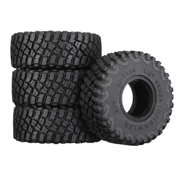 GPM 1.0 Inch High Adhesive Crawler Rubber Tires 55x22mm w/Foam for 1/18 TRX4M