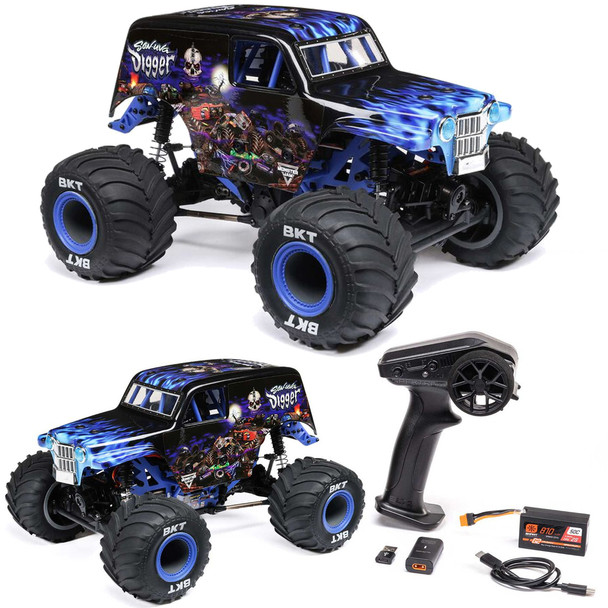 Losi 1/18 Mini LMT 4X4 Brushed Monster Truck RTR, Son-Uva Digger LOS01026T2