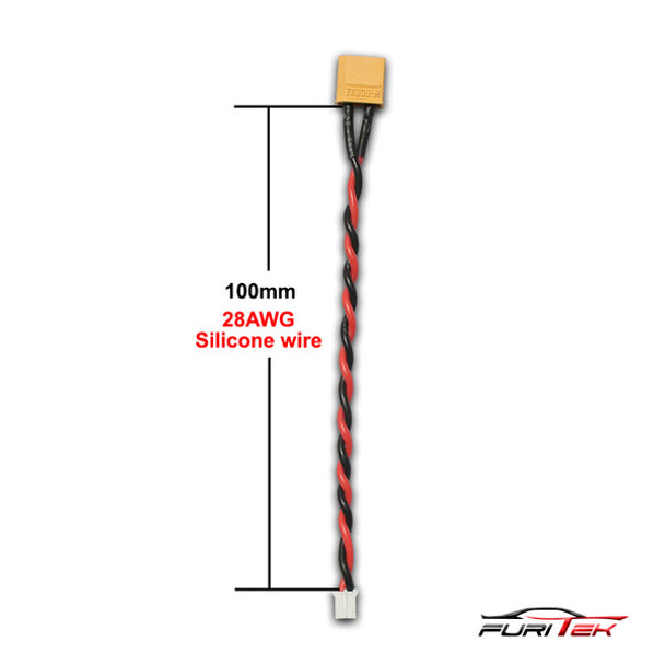 Furitek FUK-2047 High Quality Male XT30 To 2-PIN JST-PH Conversion Cable (100mm)