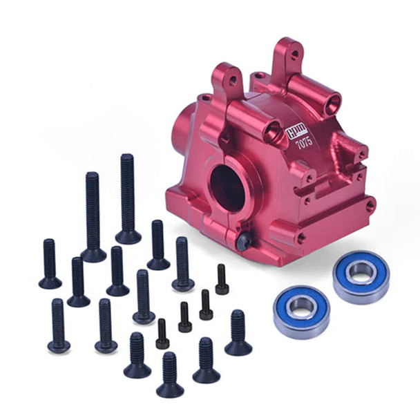 GPM Racing Aluminum 7075 Front Bulkhead Red for Losi 1:10 Lasernut U4 Tenacity