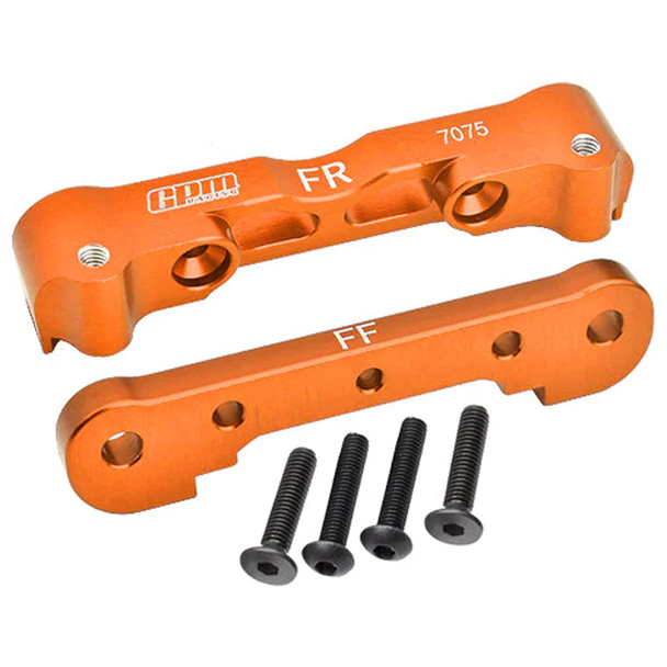 GPM Aluminum 7075 Front Lower Suspension Mount Orange for Arrma 1/8 Kraton/Outcast