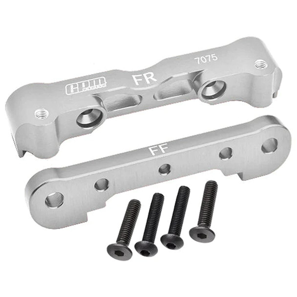 GPM Aluminum 7075 Front Lower Suspension Mount Silver for Arrma 1/8 Kraton/Outcast