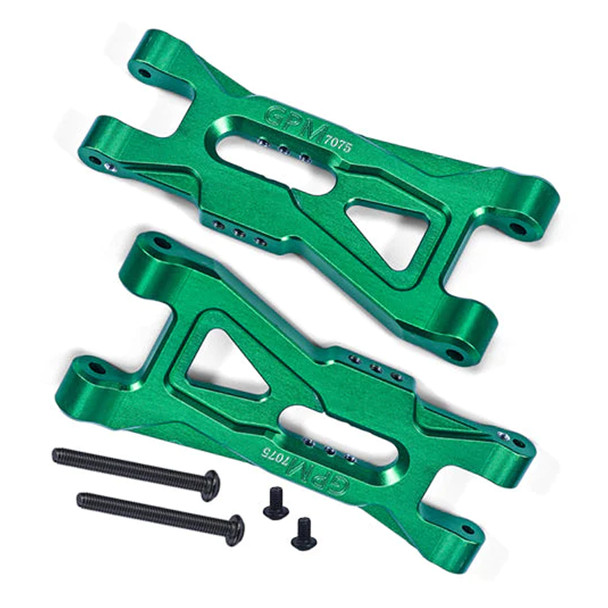 GPM Aluminum 7075 Front Lower Suspension Arms Green for Arrma 1/10 GORGON 4X2